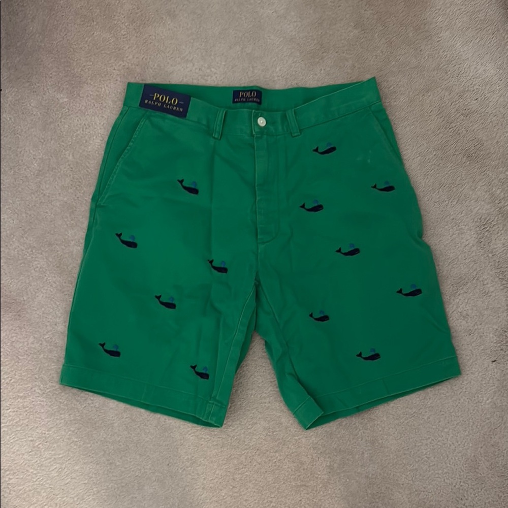 Polo by Ralph Lauren Green Whale Print Men's Shorts